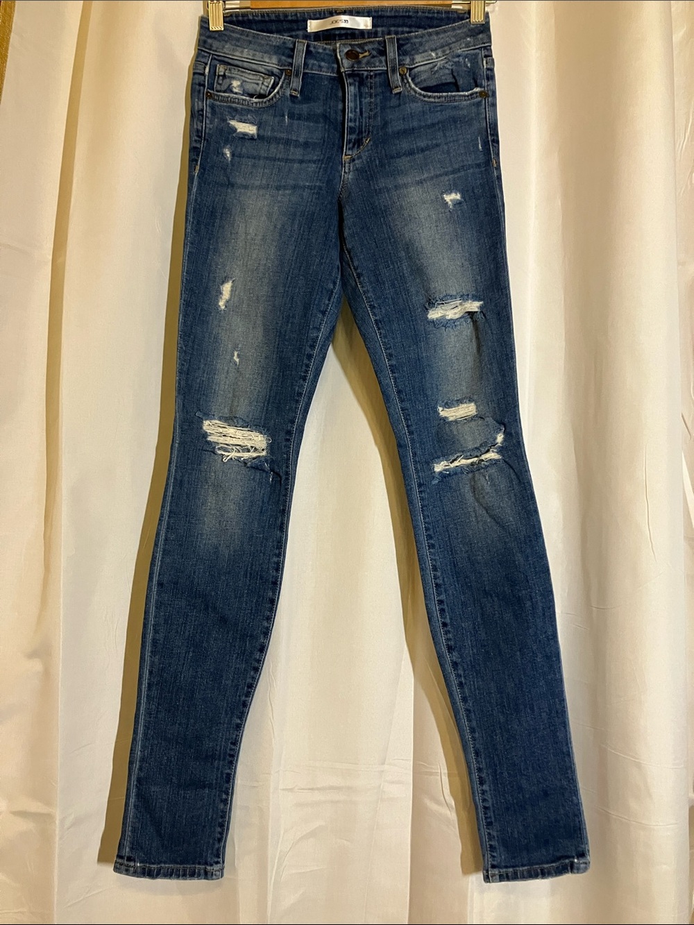 Joe's Jeans Dark Blue Distressed Skinny Jeans